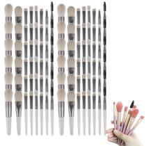 12 Kits Com 8 Peças De Pincéis De Maquiagem Pequenos Estojo Para Viagem Verde 12 Kits Com 8 Peças De Pincéis De Maquiagem Pequenos Estojo Para Viagem Verde