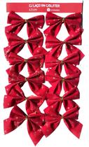12 Laço Lacinho Enfeite Árvore Natal Clássico Vermelho