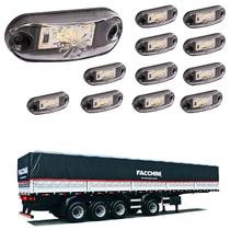 12 Lanterna Delimitadora LED Carreta Facchini Lat Cristal