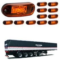 12 Lanterna Delimitadora LED Carreta Facchini Lateral Âmbar