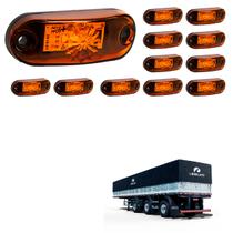 12 Lanterna Delimitadora LED Carreta Librelato Lateral Âmbar