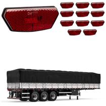 12 Lanterna Diamante Carreta LED RubiSaída Fios