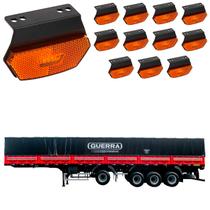 12 Lanterna Diamante Guerra LED Âmbar c/ Suporte - Conect