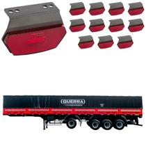 12 Lanterna Diamante Guerra LED Rubi c/ Suporte - Fio