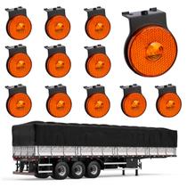 12 Lanterna Lateral Carreta LED Âmbar 65mm c/ Suporte - Fio 12 Lanterna Lateral Carreta LED Âmbar 65mm c/ Suporte - Fio