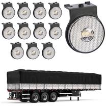 12 Lanterna Lateral Carreta LED Cristal 65mm C/ Sup e Conec. 12 Lanterna Lateral Carreta LED Cristal 65mm C/ Sup e Conec.