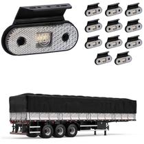 12 Lanterna Lateral Carreta LED Cristalc/ Supt.- Fio