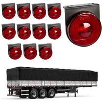 12 Lanterna Lateral Carreta LED Rubi 85mm c/ Sup. - Conect. 12 Lanterna Lateral Carreta LED Rubi 85mm c/ Sup. - Conect.