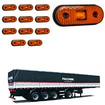 12 Lanterna Lateral Facchini LED Âmbar Saída Fios 12 Lanterna Lateral Facchini LED Âmbar Saída Fios