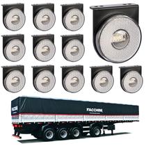 12 Lanterna Lateral Facchini LED Cristal 85mm C/ Supt. - Fio