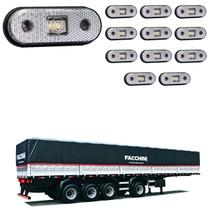 12 Lanterna Lateral Facchini LED Cristal Saída Fios