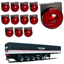 12 Lanterna Lateral Facchini LED Rubi 85mm c/ Suporte - Fio