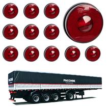 12 Lanterna Lateral Facchini LED Rubi 85mm Saída Fios
