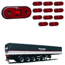 12 Lanterna Lateral Facchini LED Rubi Saída Fios 12 Lanterna Lateral Facchini LED Rubi Saída Fios