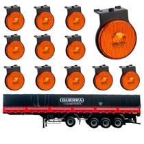 12 Lanterna Lateral Guerra LED Âmbar 65mm c/ Suporte - Fio 12 Lanterna Lateral Guerra LED Âmbar 65mm c/ Suporte - Fio