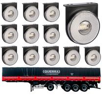 12 Lanterna Lateral Guerra LED Cristal 85mm c/ Sup. - Conect
