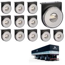 12 Lanterna Lateral Librelato LED Cristal 85mm c Sup e Conec