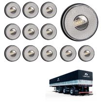 12 Lanterna Lateral Librelato LED Cristal 85mm Saída Conect.