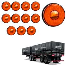 12 Lanterna Lateral Noma LED Âmbar 85mm Saída Conector