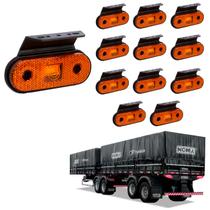 12 Lanterna Lateral Noma LED Âmbar c/ Suporte - Fio