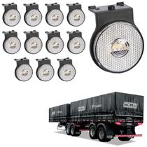12 Lanterna Lateral Noma LED Cristal 65mm c/ Suporte - Fio
