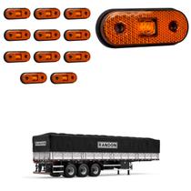 12 Lanterna Lateral Randon LED Âmbar Saída Fios 12 Lanterna Lateral Randon LED Âmbar Saída Fios