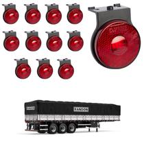 12 Lanterna Lateral Randon LED Rubi 65mm Suporte - Conector 12 Lanterna Lateral Randon LED Rubi 65mm Suporte - Conector