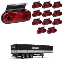 12 Lanterna Lateral Randon LED Rubi c/ Suporte - Fio