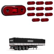 12 Lanterna Lateral Randon LED Rubi Saída Fios 12 Lanterna Lateral Randon LED Rubi Saída Fios