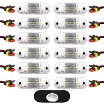 12 Lanterna Vigia Placa Ônibus Caminhão 2 LED BIVOLT CR +Conector 12 Lanterna Vigia Placa Ônibus Caminhão 2 LED BIVOLT CR +Conector