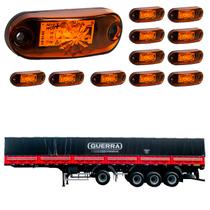12 Lanternas Delimitadoras LED Carreta Guerra Lateral Âmbar 12 Lanternas Delimitadoras LED Carreta Guerra Lateral Âmbar