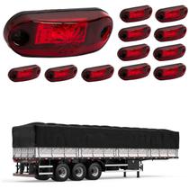 12 Lanternas Delimitadoras LED Carreta Lateral Rubi