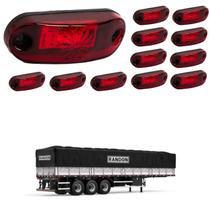 12 Lanternas Delimitadoras LED Carreta Randon Lateral Rubi