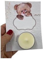 12 Lembrancinhas Aniversário Maternidade Vela Aromática Cartão Urso
