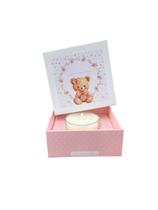 12 Lembrancinhas Baby Maternidade Menina Vela Aromática Algodão