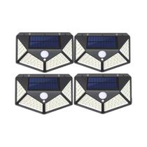 12 Luzes Solares de Parede com Sensor de Movimento - 100 LEDs - Iluminação Externa à Prova D'Água