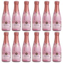 12 Mini Espumante Moscatel Rosé Baby 187ml Monte Paschoal Lembrancinha