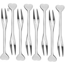 12 Mini Garfinho Talher Petisco Aperitivo Fondue Buffet Inox