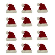 12 Mini Gorrinhos Para Decoração Artesanato De Natal