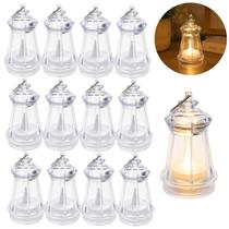 12 Mini Luminária Lampião Luz LED pra Decoração