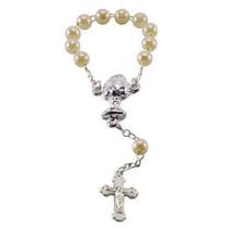 12 Mini Terços de Pérola com Cálice de Eucaristia