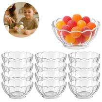 12 Mini Tigelas Redonda Bowl de Vidro P/ Sobremesas 150ml