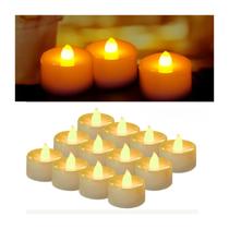 12 Mini Vela Led Eletrônica Artificial Decoração pequena