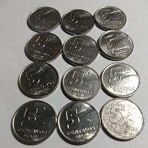 12 moedas 5 centavos Brasil lindas moedas para colecionadores coleção mundo numismático Moeda especial para sua coleção - Moedas antigas