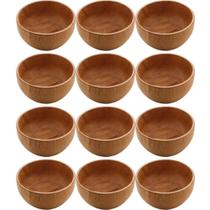 12 Molheiras Lyor Verona Bowls 50ml Bambu Servir Restaurante Hamburgueria Maionese