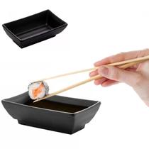 12 Molheiras Porta Shoyo Retangular De Melamina Toquio 60ml