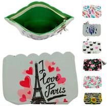 12 Necessaire Kit com Ziper Porta Niquel Estojo Maquiagem