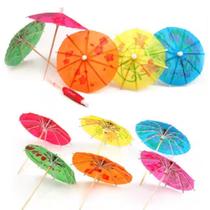 12 ou 24 Palitos Guarda Sol Guarda Chuva Para Drink Bebida Enfeite