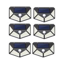 12 Pacotes De Luzes Exteriores Com Sensor De Movimento Solar 100 Led Iluminação De Parede À Prova