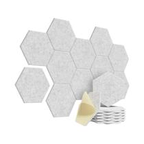 12 Painéis De Espuma Autoadesiva Hexagonal Para Isolamento Acústico Para Estúdio Em Casa Ou